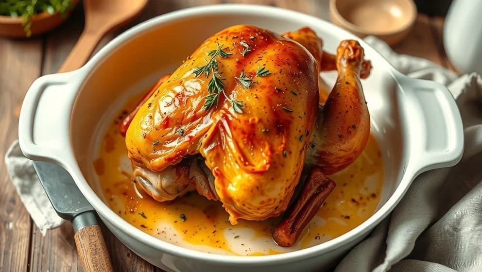 Kyckling i ugn med krämig sås