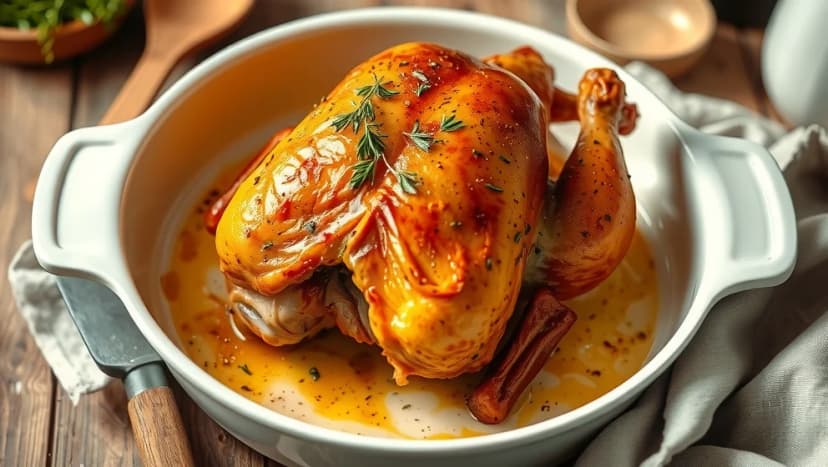 Kyckling i ugn med krämig sås