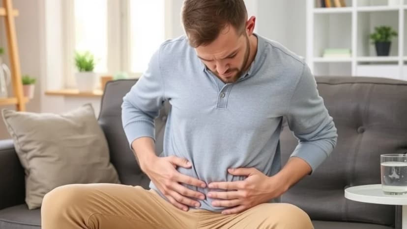 Ont i nedre delen av magen man